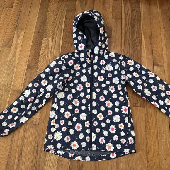 The North Face Floral Rain Jacket Dryvent Girl's Size s (7-8) - Picture 2 of 8